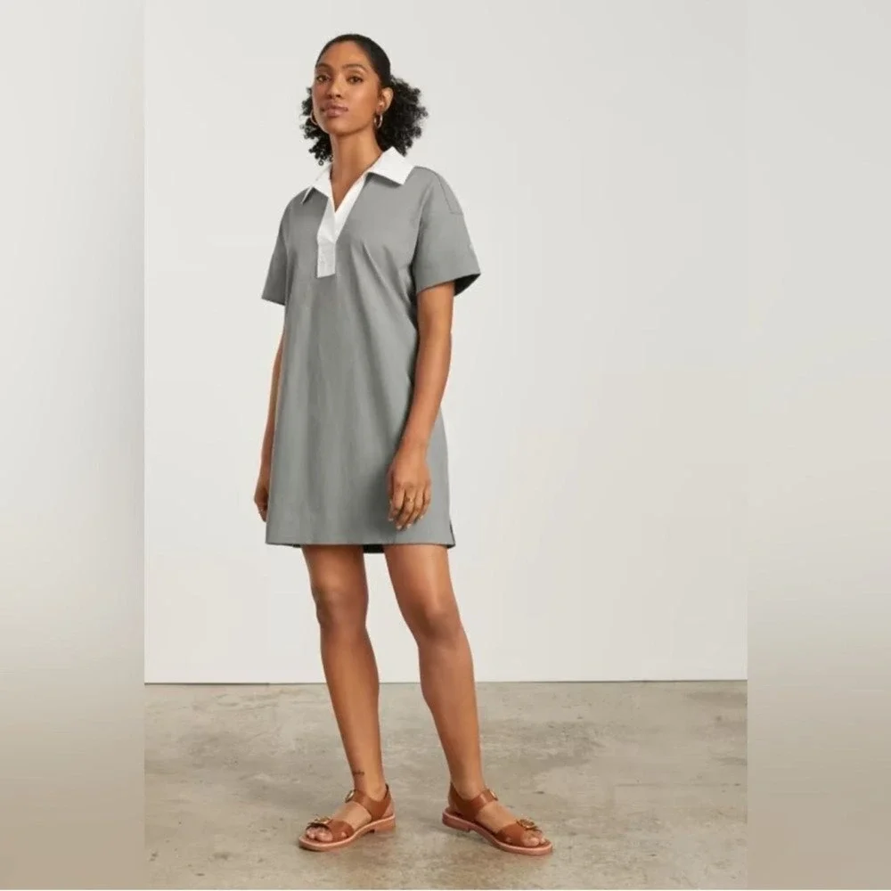 NWT Everlane The Organic‎ Cotton Polo Dress in Clay Size XS